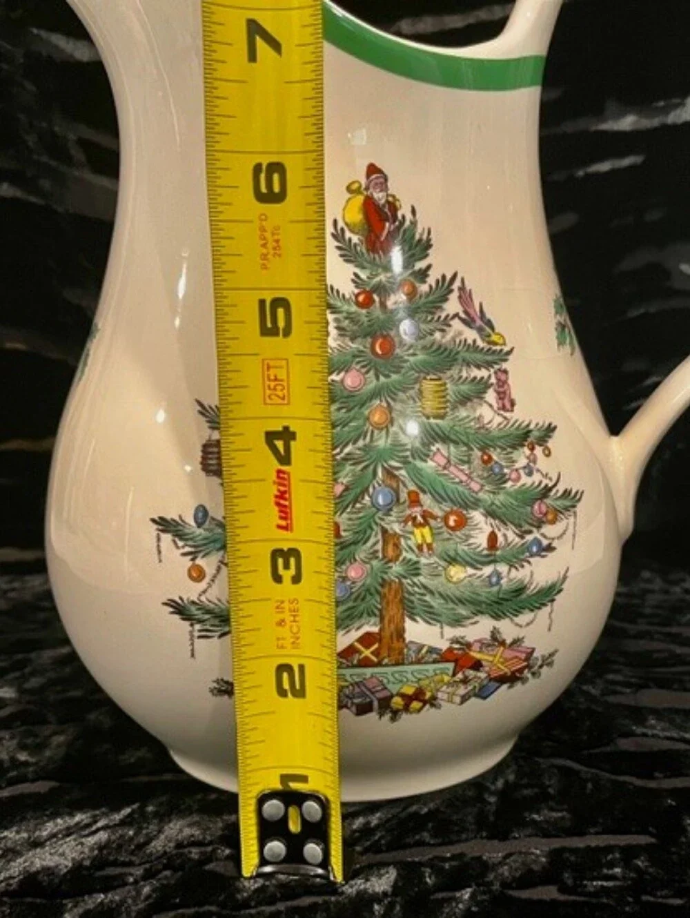 Vintage Spode England Christmas Tree 48oz Pitcher Large Jug S3324 J 1985 EUC